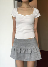 TULIP SHIRRING TEE