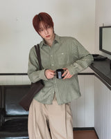 Waylon Striped Pocket Long Sleeve Shirt