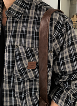Lime Vintage Patch Pocket Check Shirt