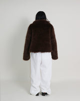 Rachel Two-Belt Detail Short Length Fur Jacket (Lining Quilted)