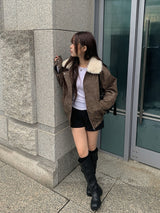 Zelda Vintage Leather Fur Mustang Jumper