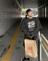 No.0717 BL レイヤードオーバーTシャツ