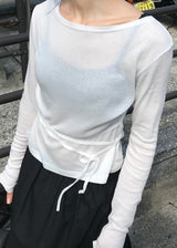  SOFT BOATNECK STRAP TEE