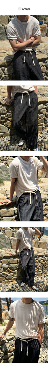 [S/S] Velvet round neck half sleeves (4color)