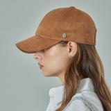 VA Curved Oval Metal Suede Ball Cap  / Brown