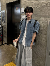 セント ショートスリーブ デニム シャツ