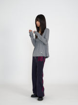 SILKY SCOOPNECK T (STRIPE GREY)