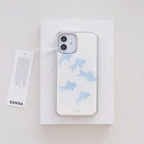 ブルー フィッシュ シルバー アイフォン ギャラクシー ケース(MagSafe)
