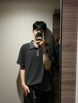 Rohm Pigment Dyed Stripe Polo Tee – 4 Colors