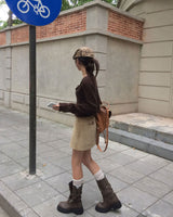 Work Corduroy Pocket Skort Pants