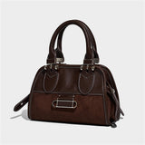 Autumn Winter Two-Tone Faux Leather Classic Tote Cross Bag