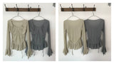needs frill shirring blouse t