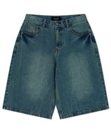 MUD WASHING DENIM SHORT