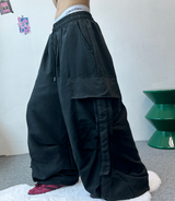ツーラインポイントパラシュートバルーンパンツ💚🤎🩶 - 5 カラーズ