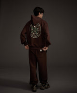 HAAND LOGO GRAPHIC HOODIE BROWN