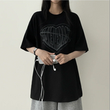 Face Heart Boxy Fit Short Sleeve T-shirt