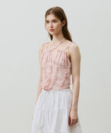 REVE CORSET SMOCKED TOP / PINK