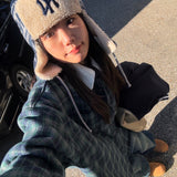 Oversized Fleece-Lined Check Shirt Jacket