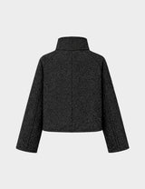 ルエンダブルボタンハイネックショートコート