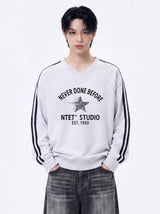neverstar track v-neck sweatshirt (4color)