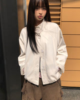 Serum High-Neck Button Field Jacket