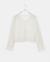 Cheche 花柄シースルーボタンカーディガン