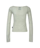 HEART WING SHEER LONG SLEEVE_KHAKI