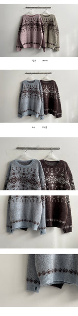 Rafi Brush Snowflake Nordic Knit