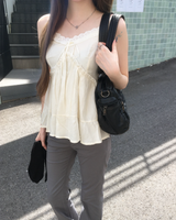 Shirring banding sapn boots cut pants
