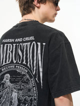 コンバスションウォッシュドプリンティドTシャツ
