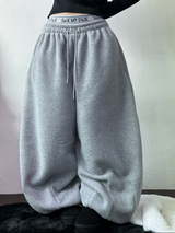 SNOW WING BALLOON GLEECE LONG PANTS 🤍🖤🧸3COLOR