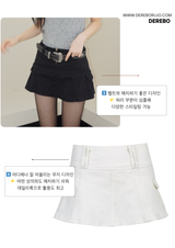 Solid A-line Pants Skirt