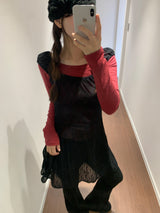 Cap-sleeve bloom one-piece  (2color)