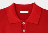 Look Estée Viscose Button Collar Short Sleeve Knit