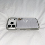 [MADE] ヴィンテージレースフォンケース (epoxy silver bumper)