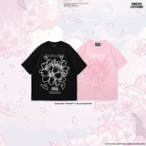 サクラフローラルラインズTシャツ (Pink)