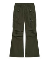 SH ブーツカット パンツ (khaki)
