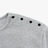 Shoulder button henley neck crop tee