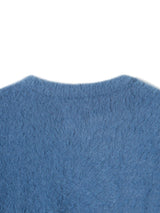 Cropped Fluffy Round Neck Knit 4COLOR