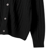 ヘルメスリーVネックケーブルニット UNISEX (4Color)
