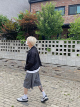 SL ワイドピンタックバミューダパンツ 3C