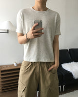 ソフクロップワッフル半袖Tシャツ