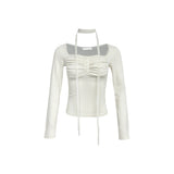 Dore Shirring Lace T-Shirt
