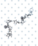 All stainless steel orbit star bracelet
