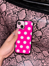 Candy bonbon phone case (Cherry pink) - black glass - magsafe
