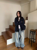 Hidan Washing Bomber Jacket