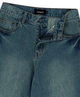 MUD WASHING DENIM SHORT