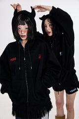 [BASIC] Devil Hoodie Black