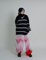 Hayley Cancanシースルーレースロングスカート