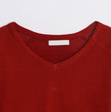 Air V-neck Linen Long Sleeve Knit
